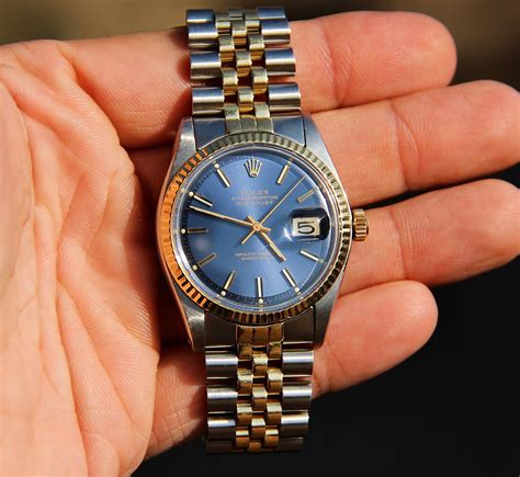 rolex datejust 16013 blue dial|vintage Rolex Datejust 1601.